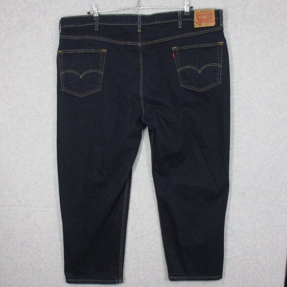Levi's Men's 550 Jeans Straight Leg Dark Wash Size 50 x 29 - Picture 3 of 11